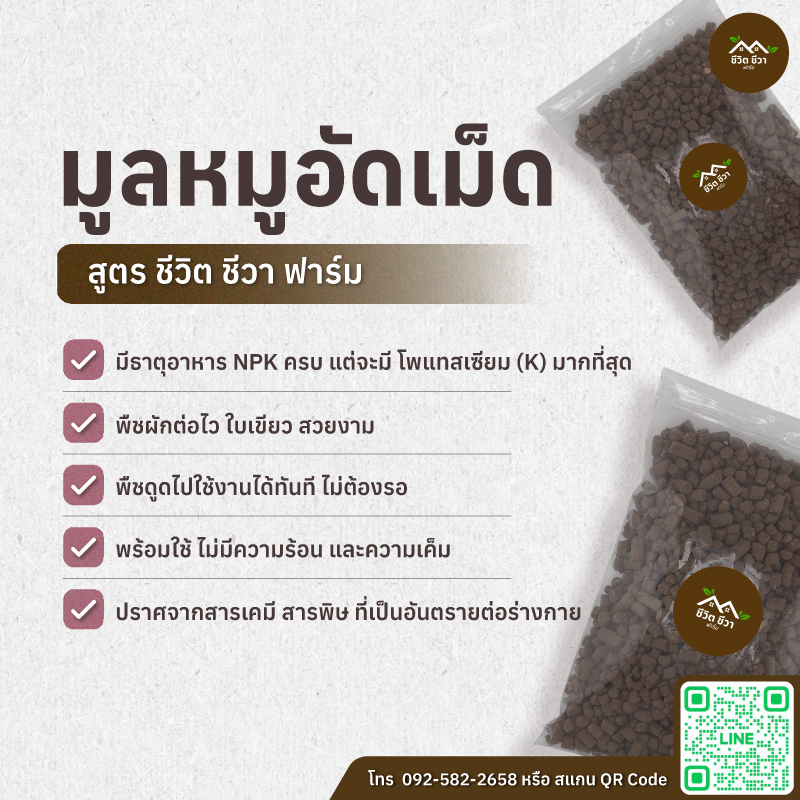 มูลสุกรอัดเม็ด หรือ มูลหมูอัดเม็ด